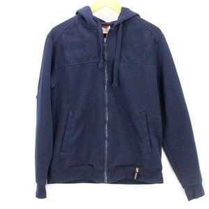 Vintage Pro Active Hoodie Sweatshirt Men's Navy Blue Full Zip Size Medium M